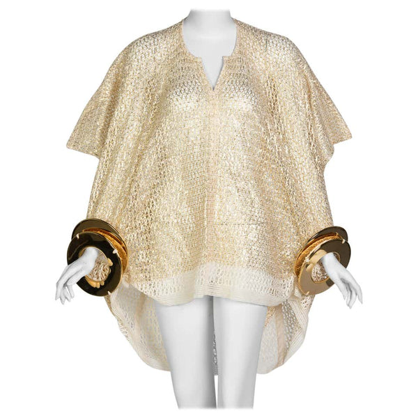 Junya Watanabe Comme des Garcons Open Knit Gold Bracelet Top, 2016