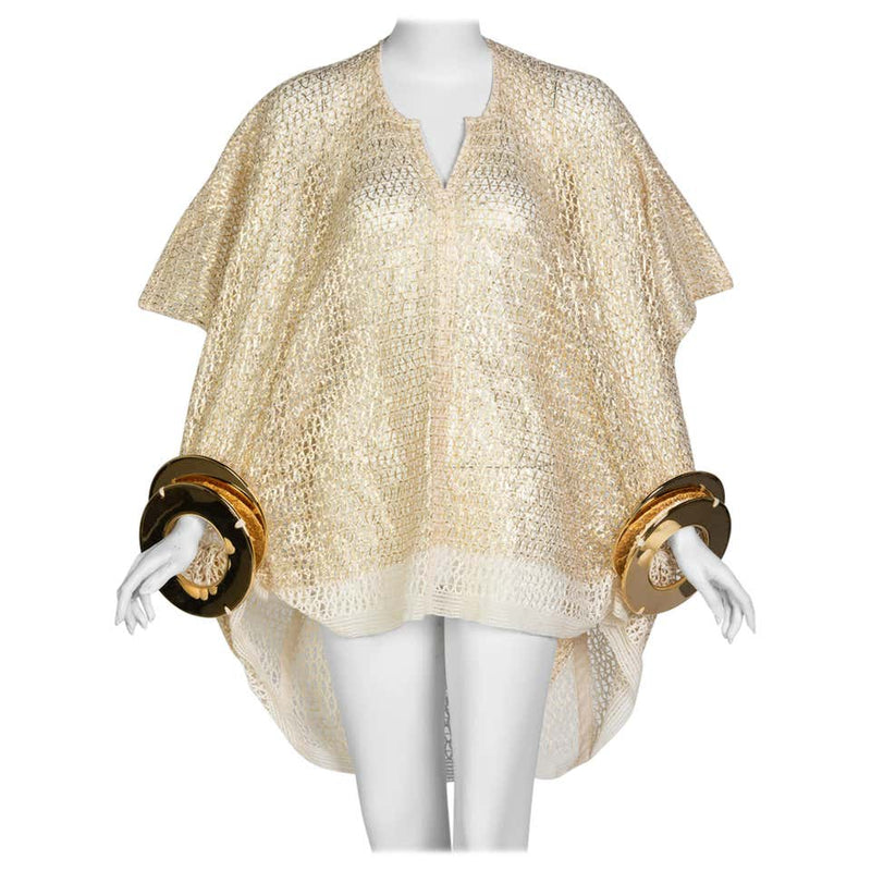 Junya Watanabe Comme des Garcons Open Knit Gold Bracelet Top, 2016