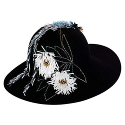 Lanvin Alber Elbaz Embellished Black Felt Hat, 2015