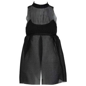 Prada Black Silk baby Doll Top Runway Spring 2010