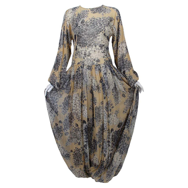 Vintage Galanos att. Silk Chiffon Palazzo Pant Jumpsuit