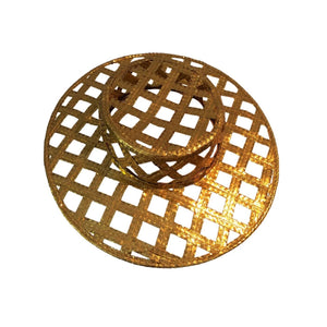 Chanel Gold Lattice Ad Campaign Hat 1990 New