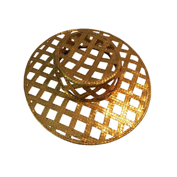 Chanel Gold Lattice Ad Campaign Hat 1990 New