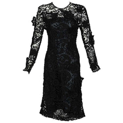 Prada Black Lace Dress Runway Fall 2008 Basha Gold Prada Black Lace Dress Runway Fall 2008 Basha Gold