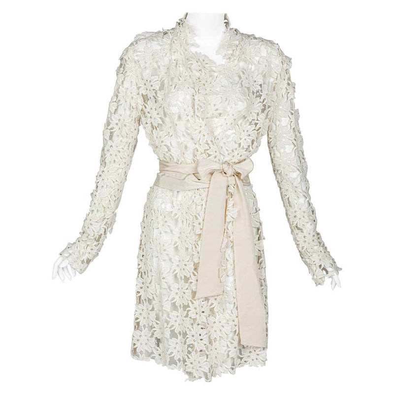 Lanvin Alber Elbaz Collection Blanche Guipure Lace Coat 2013