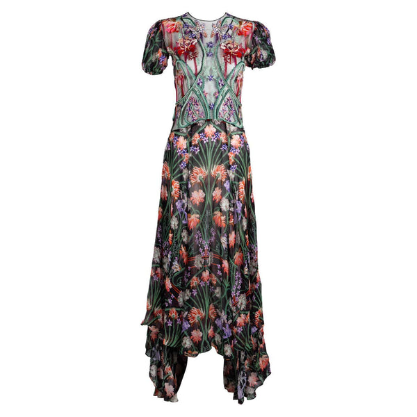 Liberty of London Floral Embroidered Silk Maxi Dress, Spring 2020