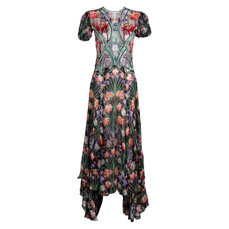 Liberty of London Floral Embroidered Silk Maxi Dress, Spring 2020