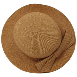 Vintage Emillio Pucci Woven Straw Tan Hat with Bow