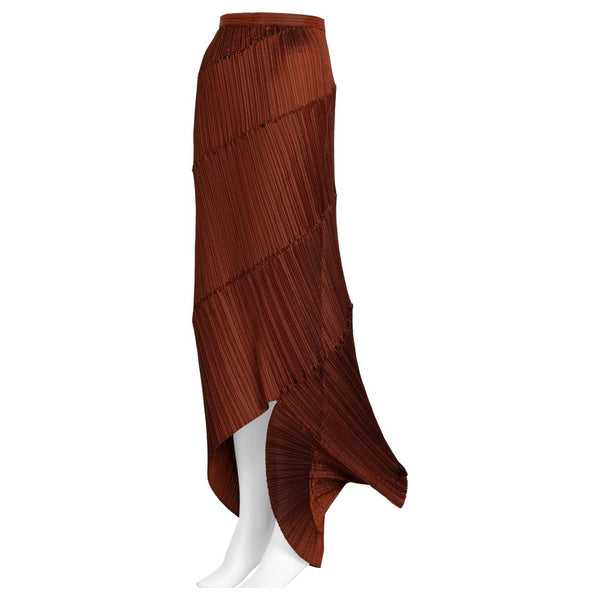 Issey Miyake Copper Pleated Spiral Skirt, 1990S