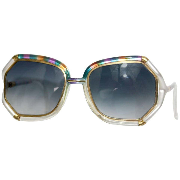 1970s Ted Lapidus Rainbow Frame Sunglasses & Shades
