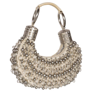 Vintage Chloé Ivory Beaded Bracelet Hobo Bag Early 2000s