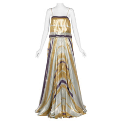 Lanvin Alber Elbaz Resort 2012 Gold & Silver Gown Basha Gold Lanvin Alber Elbaz Resort 2012 Gold & Silver Gown Basha Gold