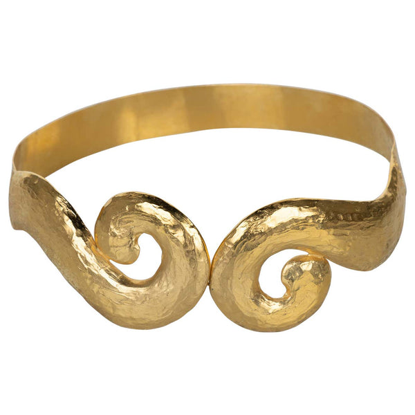 Yves Saint Laurent Gold Metal Belt YSL 1989
