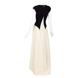 Chanel Karl Lagerfeld Fall 1999 Black & White Sculptural Sunburst Gown Basha Gold Chanel Karl Lagerfeld Fall 1999 Black & White Sculptural Sunburst Gown Basha Gold