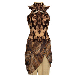 Rodarte 2011 Runway Embroidered Tulle Wood Dress Basha Gold Rodarte 2011 Runway Embroidered Tulle Wood Dress Basha Gold