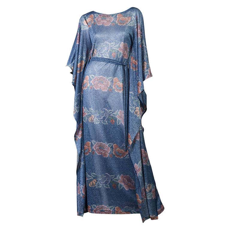 Missoni 1970s Metallic Caftan Gown