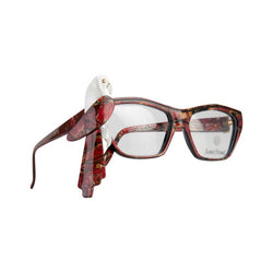 1980s Louis Feraud Parrot Marble Burgundy Glasses Frames for Sunglasses