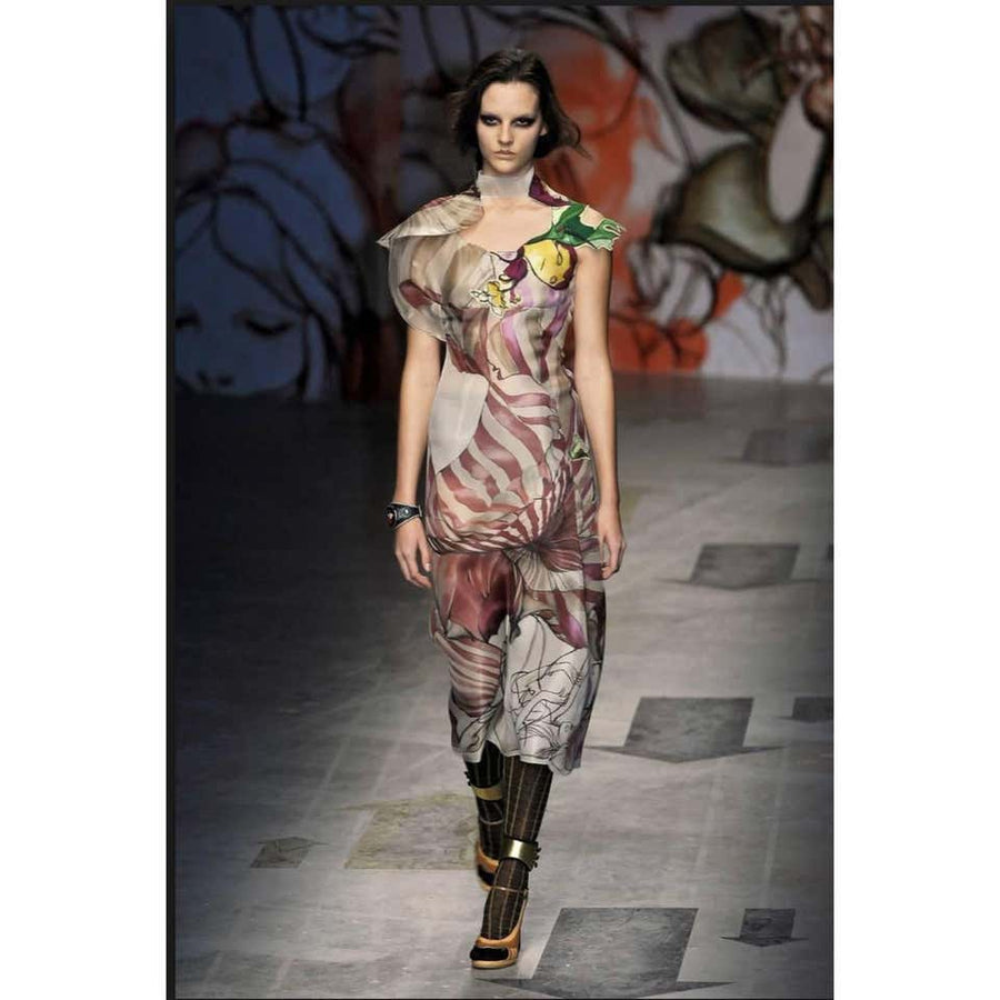 2008 Prada James Jean Fairy Runway Ivory Silk Dress – Basha Gold