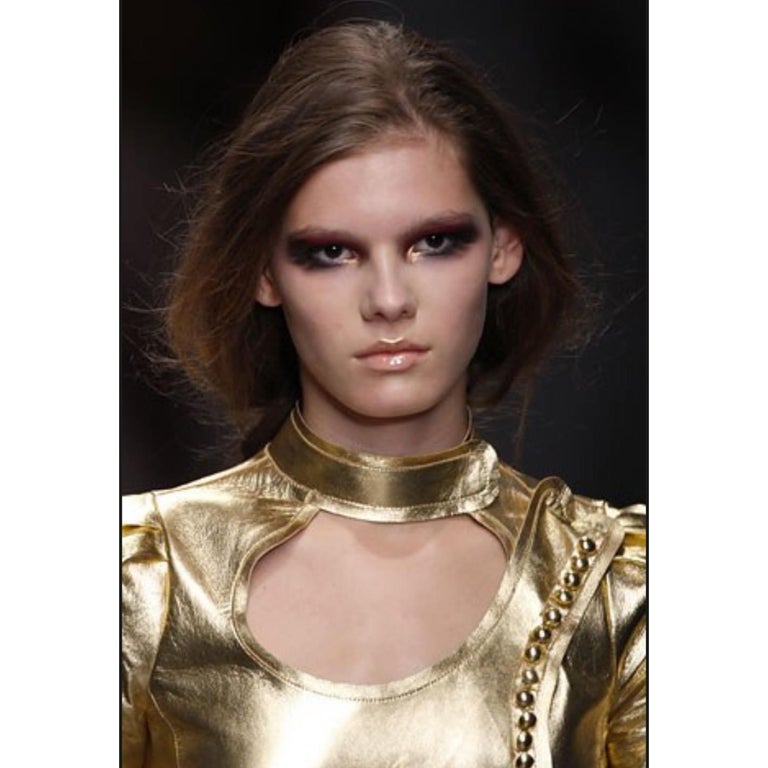 Prada Fairy Runway Gold Leather Dress, 2008