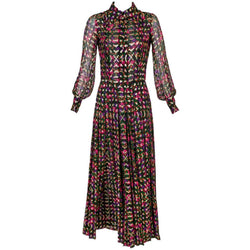 1970s Chanel Haute Couture Vintage Silk Chiffon Dress no 4550