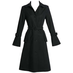 Martin Grant Classic Black Belted Trench Coat