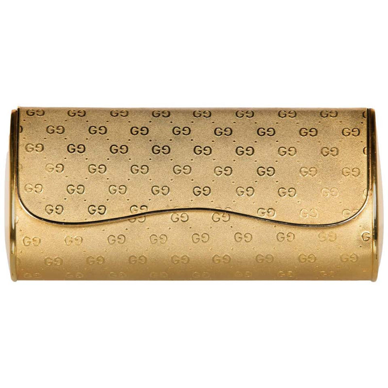 Clutch Vintage Gold Metal Hard Box Evening Purse With 