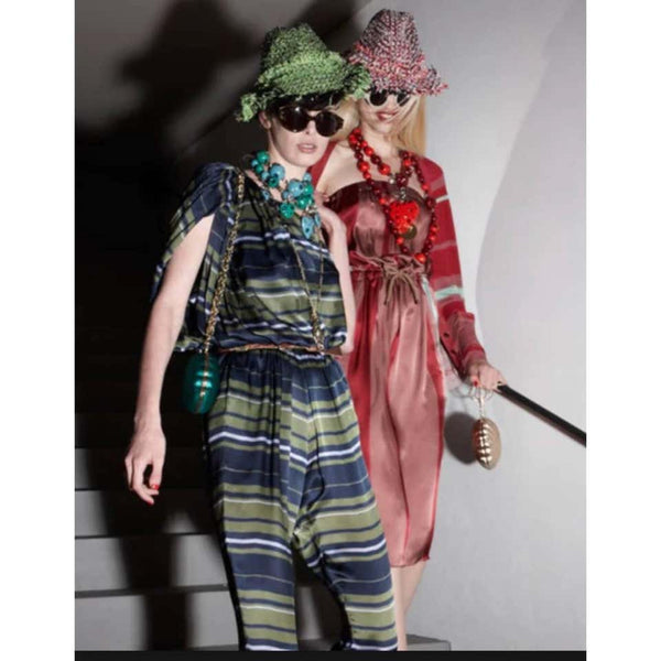 Lanvin by Alber Elbaz Red Multicolored Tweed Hat, 2012