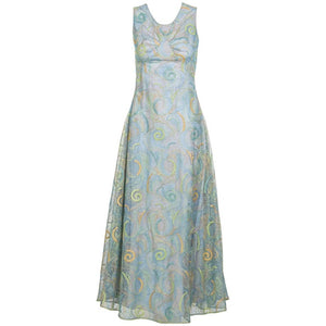 2012 Rodarte Van Gogh Multicolored Metallic Embroidered Tulle Dress