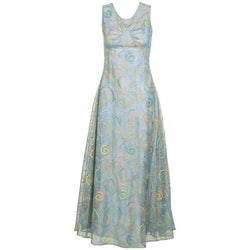2012 Rodarte Van Gogh Multicolored Metallic Embroidered Tulle Dress