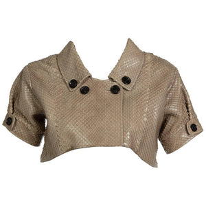 Bottega Veneta Runway Cropped Python Bolero Jacket, 2007
