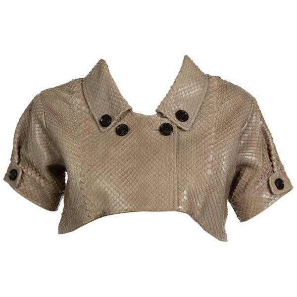 Bottega Veneta Runway Cropped Python Bolero Jacket, 2007