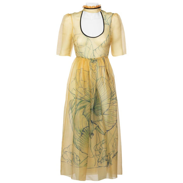 Prada James Jean Fairy Runway Yellow Silk Dress, 2008