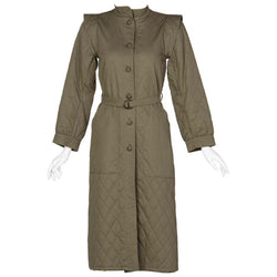 Yves Saint Laurent Russian Collection Quilted Trench Coat YSL 1976