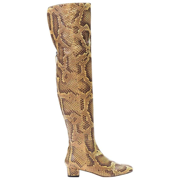Bally Ochre Python Over The Knee Boots, 2015