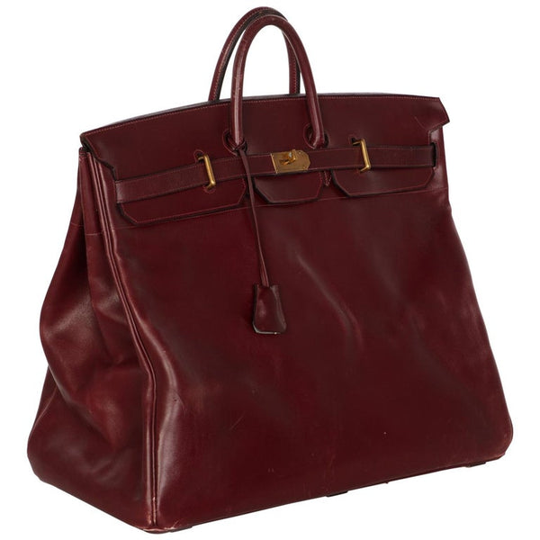 Hermès Bonwit Teller Vintage Burgundy Travel Birkin Bag, 1970s