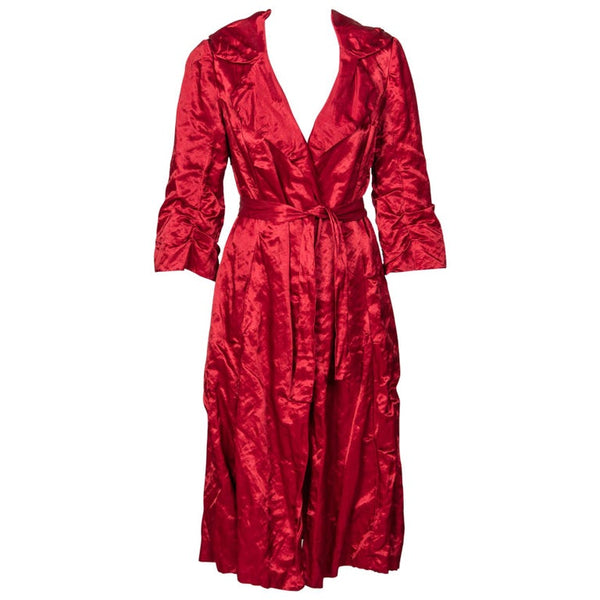 Lanvin Alber Elbaz Red Evening Coat Runway, 2006