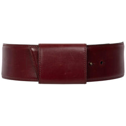 Vintage Alaïa Burgundy Leather Waist Belt