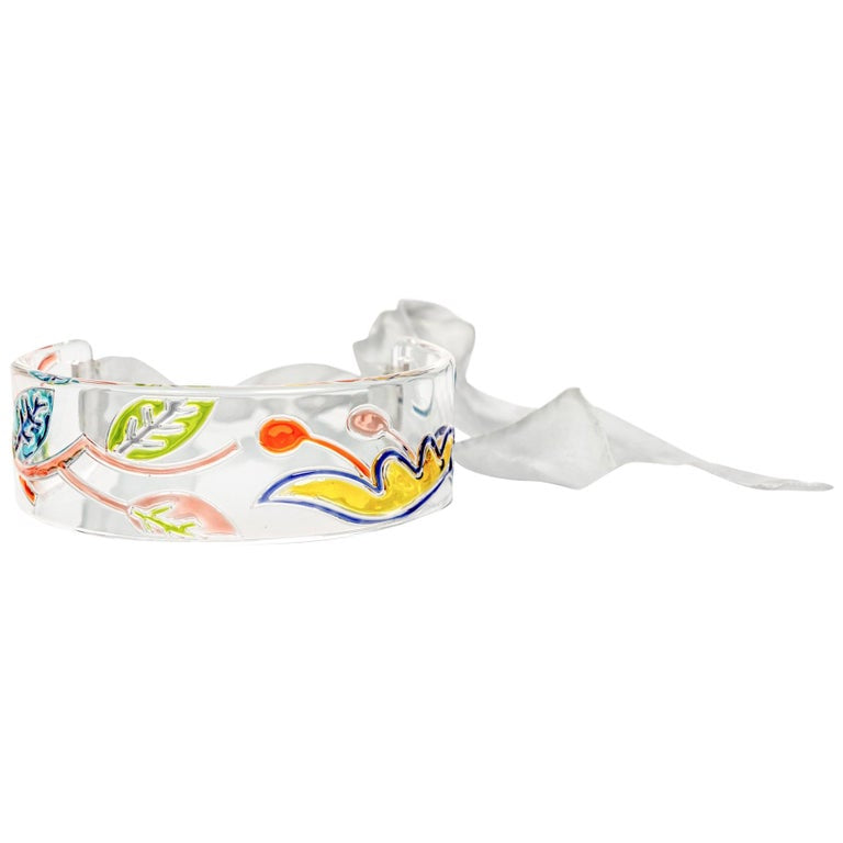 Miu Miu Runway Lucite Painted Choker Necklace, 2014
