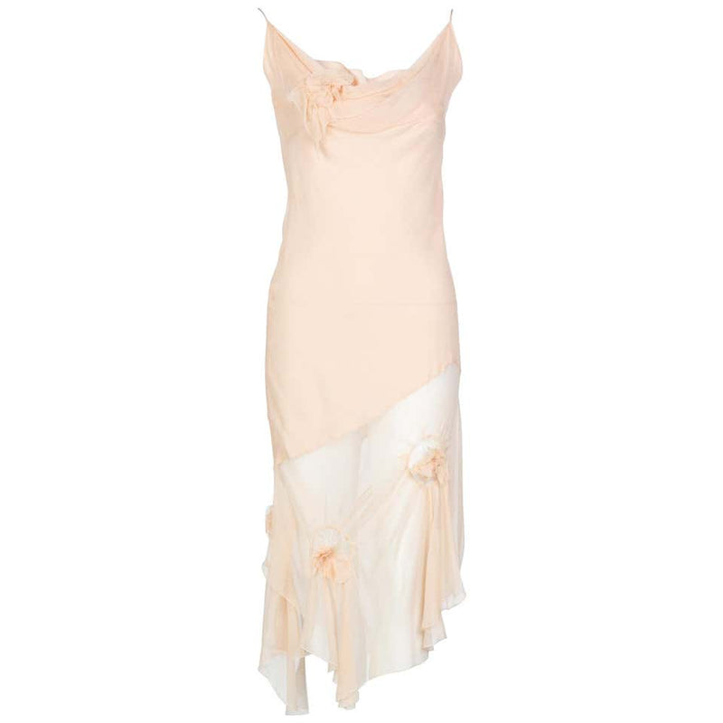 Christian Dior by Galliano Light Pink Silk Slip Dress, 1990s Basha Gold Christian Dior by Galliano Light Pink Silk Slip Dress, 1990s Basha Gold