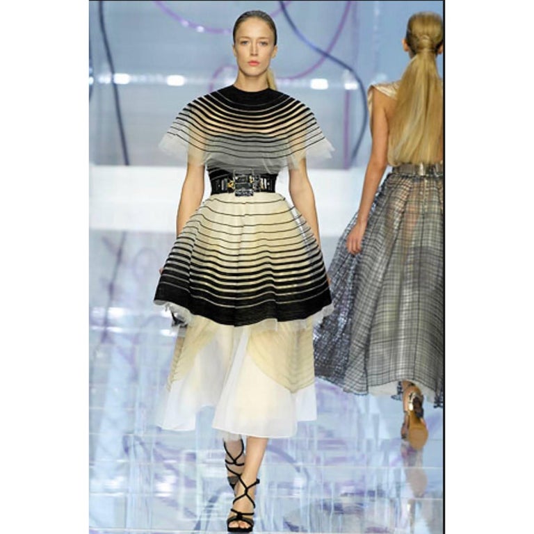 Fendi Karl Lagerfeld S/S 2008 Runway Black Cut Out Suede Dress Cape Skirt Set