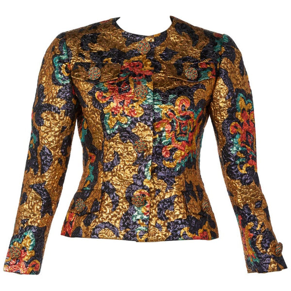 Bill Blass Metallic Brocade Jacket, 1990s