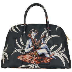 Prada Top Handle Hawaiian Print Saffiano Leather Bag, 2014