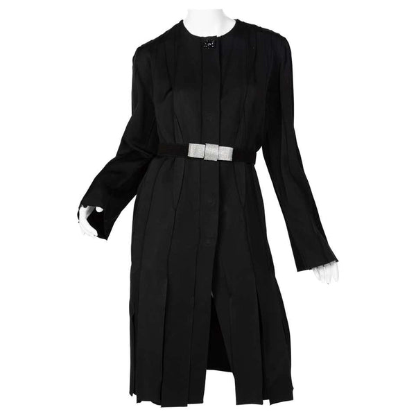 Lanvin Alber Elbaz Black Grosgrain Ribbon Coat-Dress, 2012