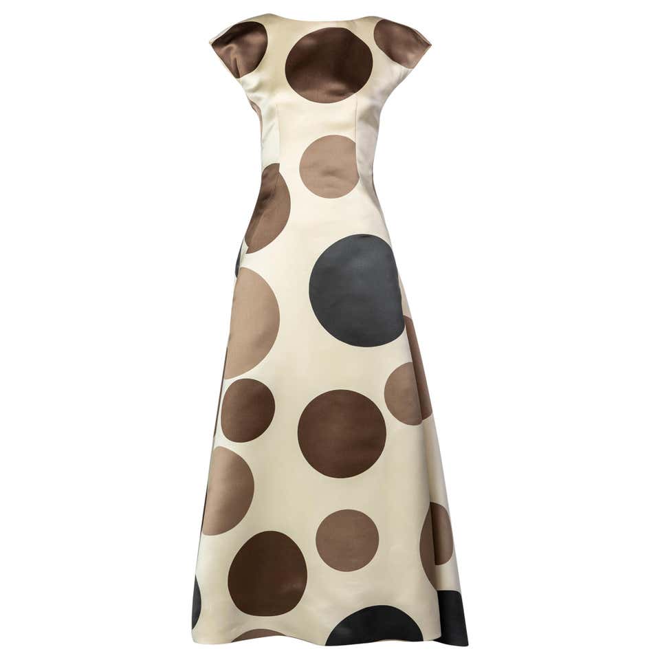 Balenciaga Josephus Thimister Runway Silk Polka Dot Evening Dress, 199 –  Basha Gold