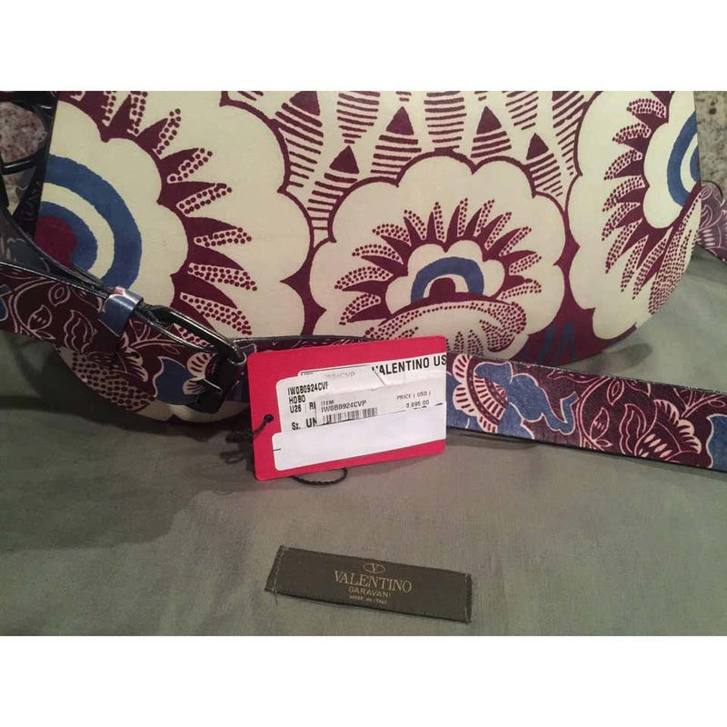 Valentino Spring Runway Mixed Floral Print Leather Shoulder Bag, 2015