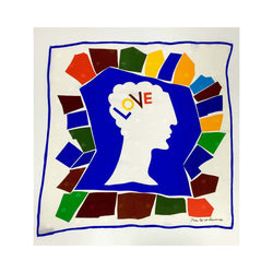 Vintage Yves Saint Laurent LOVE print silk scarf 1985 YSL