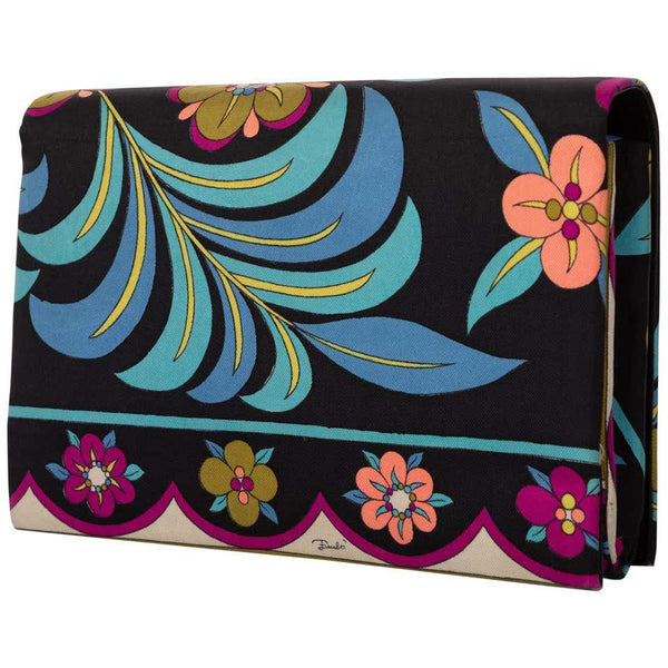 Vintage Pucci Printed Silk Shoulder Bag Clutch, 1970s