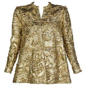 Pauline Trigère Gold Jewel Buttons Evening Jacket