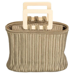 Yves Saint Laurent Champagne Ivory Top Handle Passementerie Bag YSL, 1990s