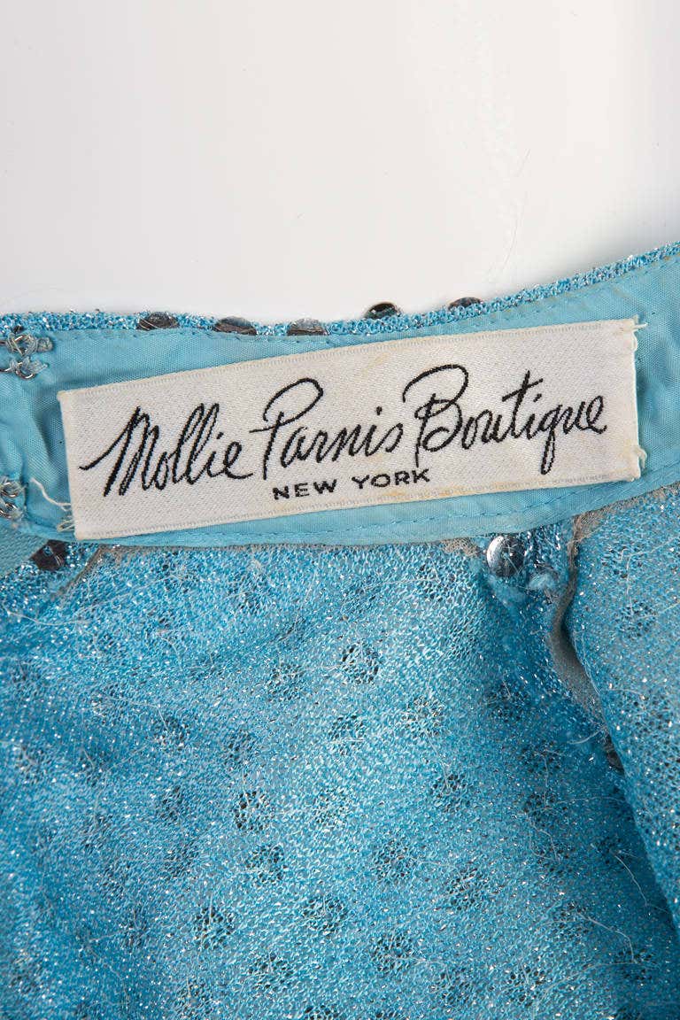 Mollie Parnis Boutique Sequin Maxi Dress